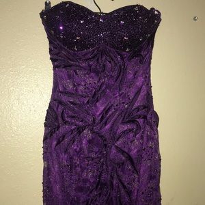 Purple/Plum strapless prom or evening dress